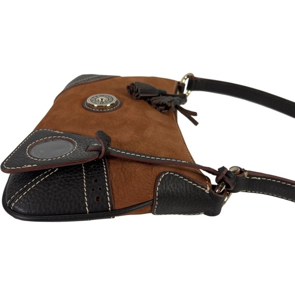 Dooney & Bourke Vintage Baguette Shoulder Bag Two-Tone Pebbled Leather, Y2K- EUC - Picture 15 of 16